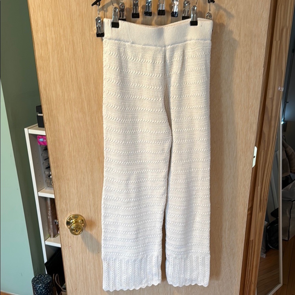 Cream Swim Coverup with Soft Knit Texture